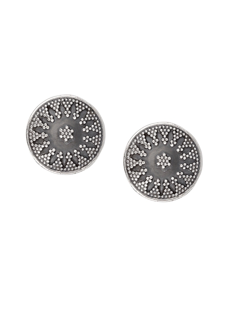 

ahilya Oxidised Sterling Silver Circular Studs