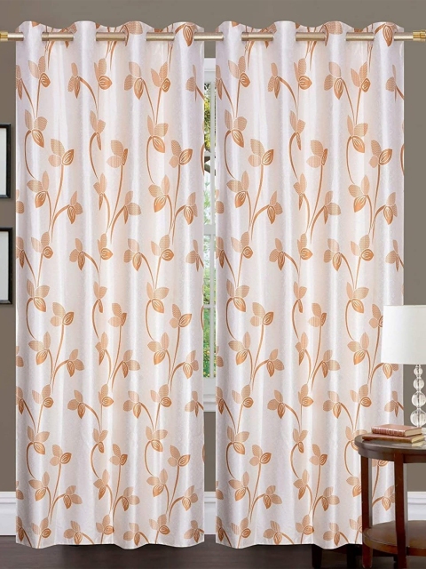 

Molly & Michel Pink & White Set of 2 Floral Door Curtain