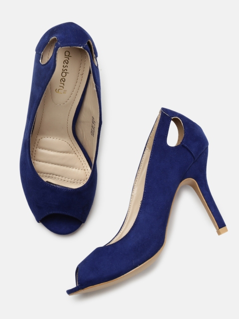 

DressBerry Women Blue Solid Peep Toes