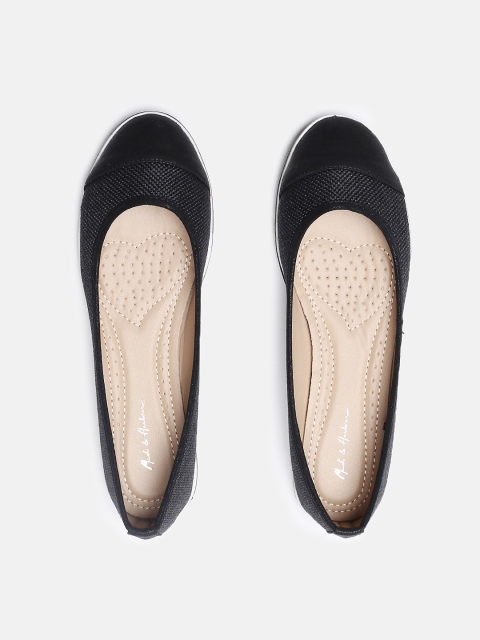 

Mast & Harbour Women Black Solid Synthetic Ballerinas