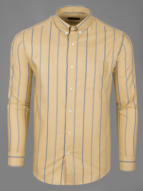 

FRENCH CROWN Men Yellow Standard Formal Shirt