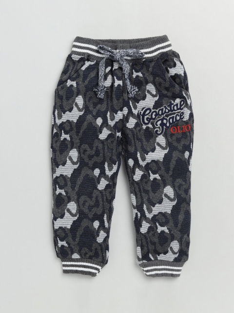 

Olio Kids Boys Grey Camouflaged Pure Cotton Joggers