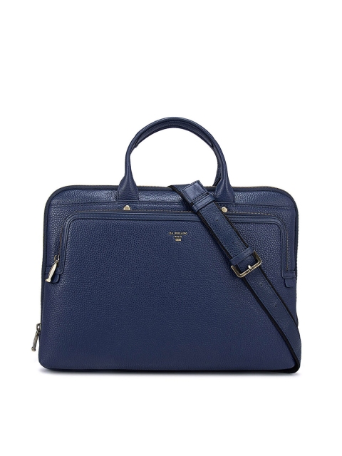 

Da Milano Men Blue Textured Leather Laptop Sleeve