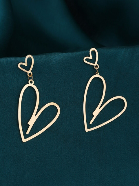 

kashwini Women Gold-Toned Contemporary Drop Earrings