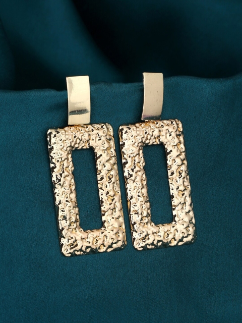 

kashwini Gold-Toned Contemporary Drop Earrings