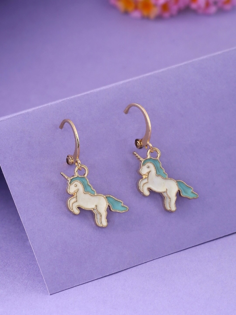 

kashwini Green Contemporary Drop Earrings