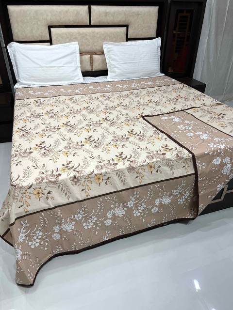 

Pure Decor Brown Printed Pure Cotton 250 TC King Size Duvet Cover