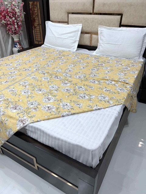 

Pure Decor Brown Printed Pure Cotton 250 TC Double King Duvet Cover