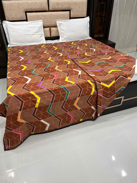 

Pure Decor Brown King Size Duvet Cover with 2 Pillow Covers