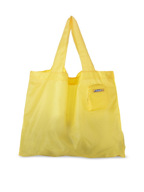 

Travel Blue Yellow Shopper Tote Bag with Quilted