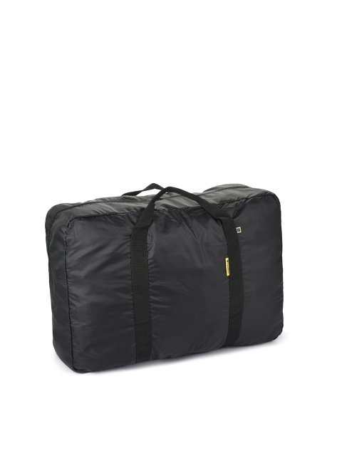 

Travel Blue Black Oversized Structured Handheld Bag with Quilted