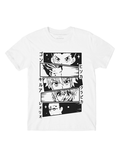 

THREADCURRY Boys White Anime Printed T-shirt