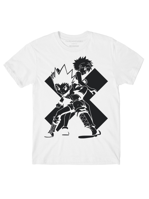 

THREADCURRY Boys White Anime Printed T-shirt