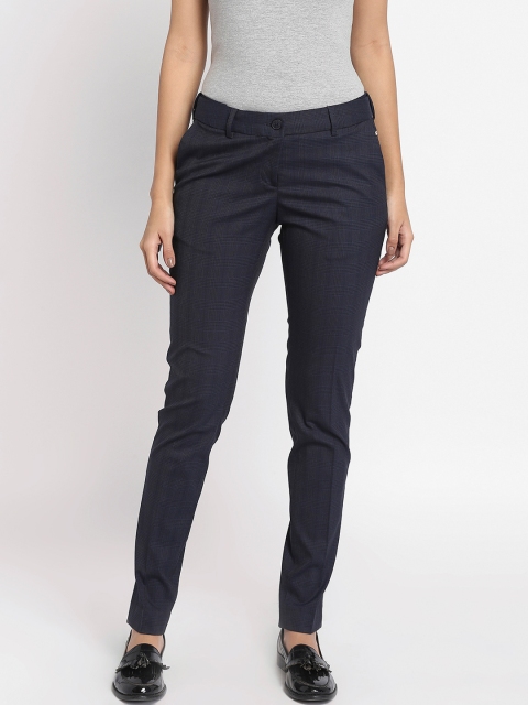 

Park Avenue Woman Blue Slim Fit Solid Formal Trousers
