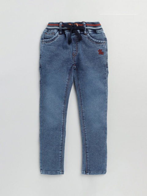 

Olio Kids Boys Blue Low-Rise Trousers