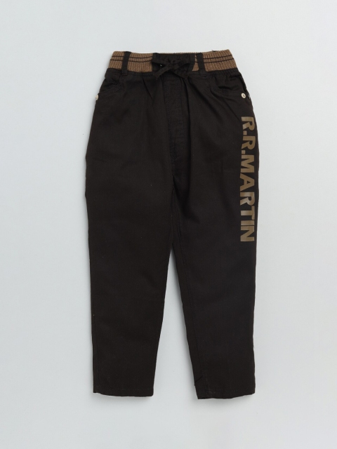 

Olio Kids Boys Brown Low-Rise Trousers