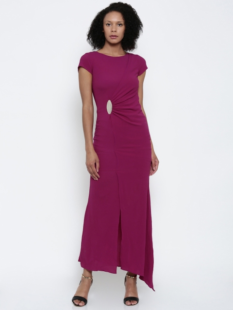 

Park Avenue Woman Burgundy Drape Maxi Dress