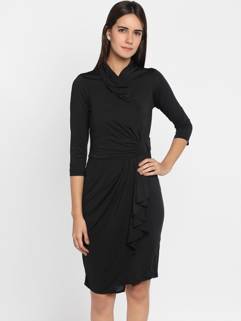 

Park Avenue Woman Black Solid Sheath Dress