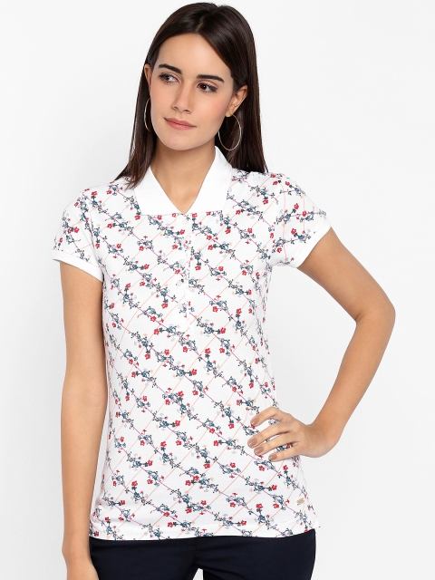 

Park Avenue Woman White Printed Polo T-shirt