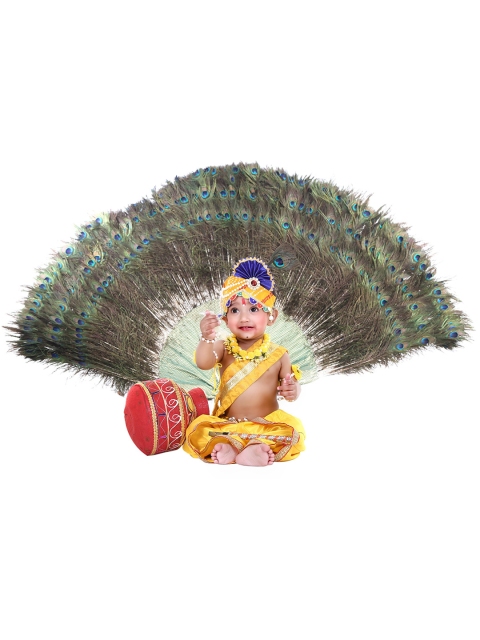 

RAJ FANCY DRESSES Kids Unisex Krishna Janmashtami Costume Jewellery, Yellow