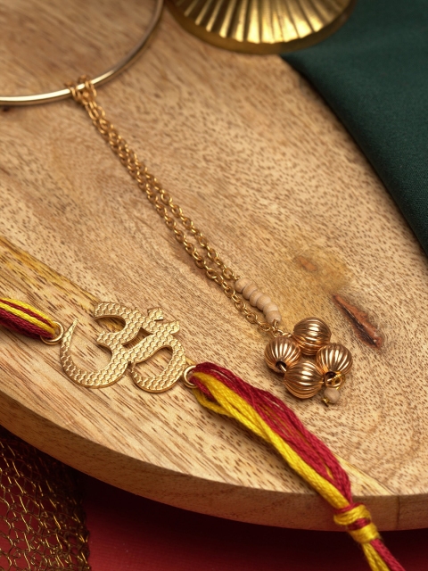 

Suhani Pittie 22K Gold Plated Maroon Lumba Rakhi