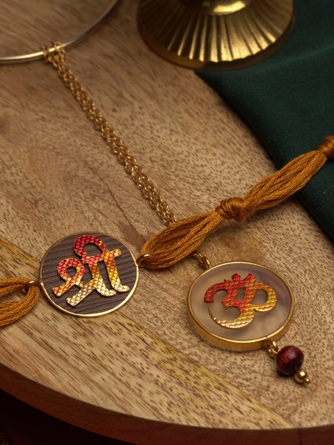 

Suhani Pittie 22K Gold-Plated Mustard Lumba Rakhi