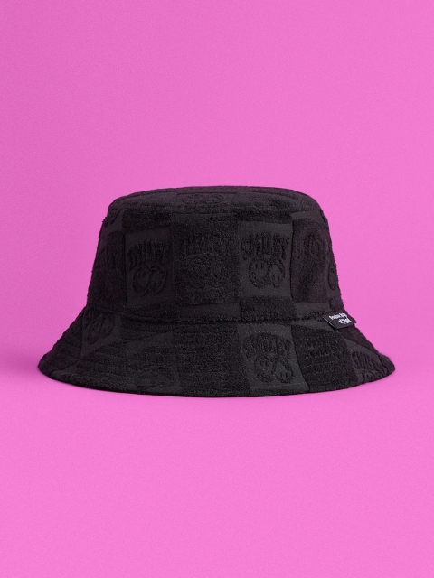 

H&M Men Black Solid Terry Bucket Hat