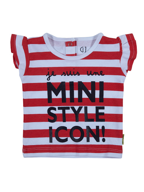 

Gini and Jony Girls Red & Blue Striped Top