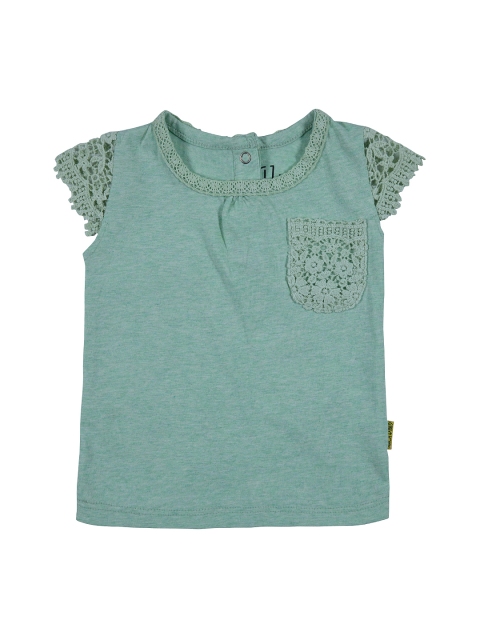 

Gini and Jony Girls Green Solid Top