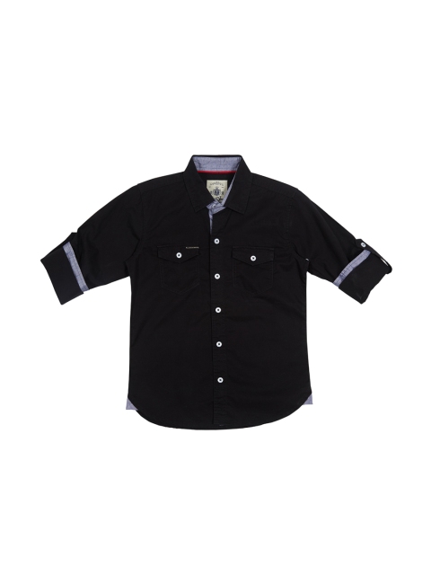 

Gini and Jony Boys Black Solid Standard Regular Fit Casual Shirt
