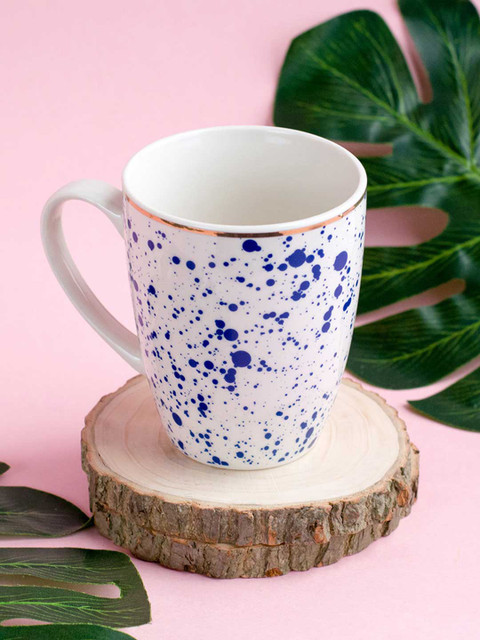 

Art Street White & Blue Spray Print Tea & Coffee Ceramic Mug 300 ml