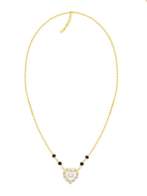 

GIVA Gold-Plated 925 Sterling Silver Stone Studded Love Of Life Mangalsutra