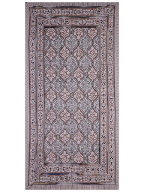 

INDHOME LIFE Brown & Black Printed 200 TC Cotton Rectangle Table Covers