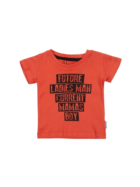 

Gini and Jony Boys Red Printed Round Neck T-shirt