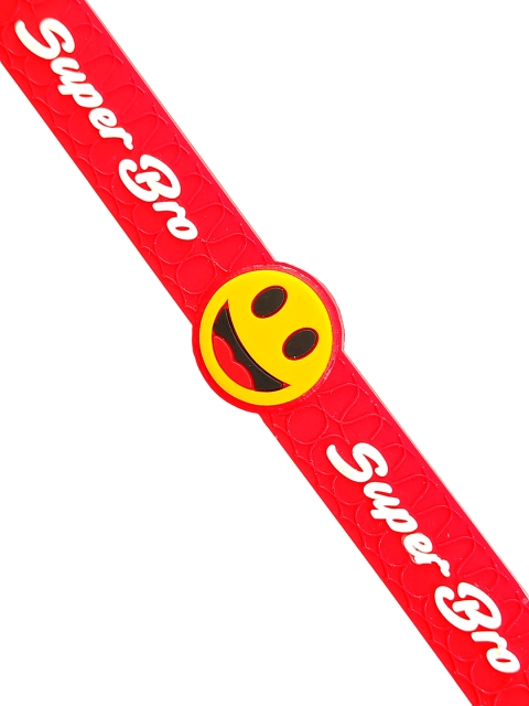 

CRAYTON Kids Red Smiley Super Bro Bracelet Rakhi