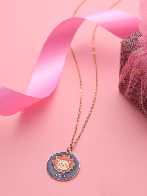 

kashwini Rose Gold & Red Brass Rose Gold-Plated Necklace