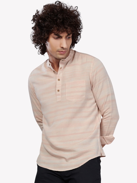 

VASTRADO Men Peach-Coloured Kurta