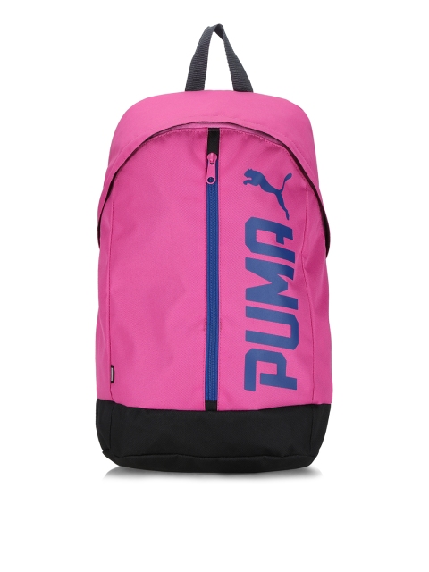 

Puma Unisex Pink & Black Pioneer II Brand Logo Backpack