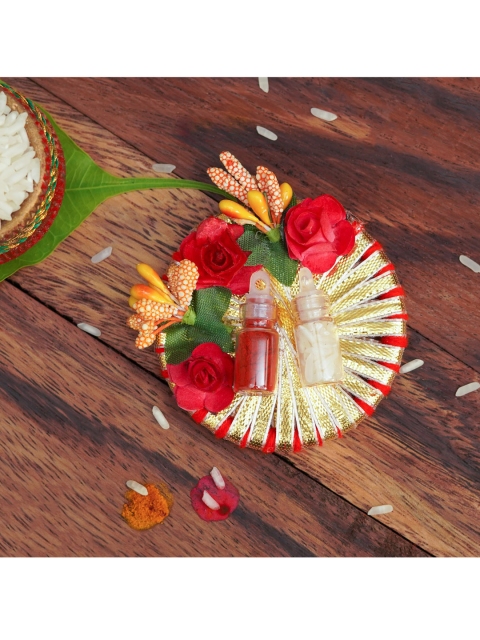 

The Magic Wand Kids Roli Chawal In Decorative Mini Vial Rakhi, Multi