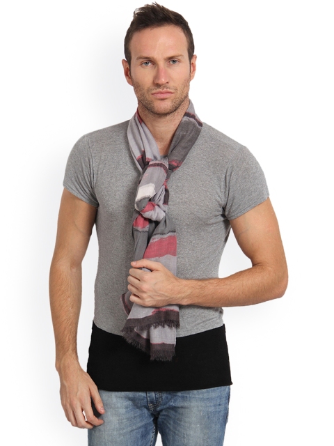 

FabSeasons Unisex Grey Striped Scarf