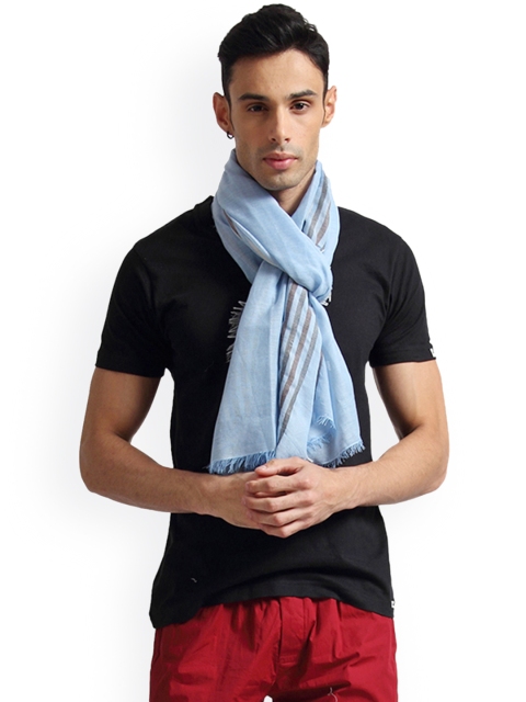 

FabSeasons Unisex Blue Self-Striped Scarf