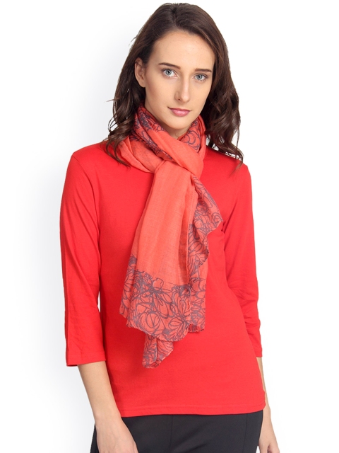 

FabSeasons Unisex Red Printed Scarf