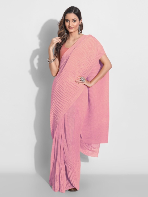 

TORONFRAS Pink Art Silk Saree