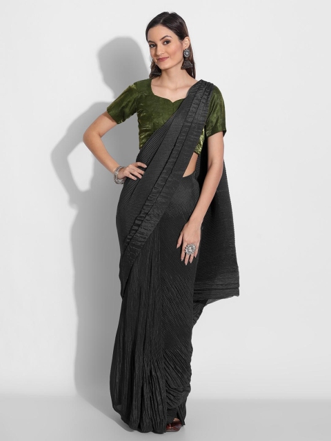 

TORONFRAS Black Art Silk Saree