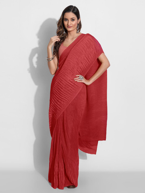 

TORONFRAS Red Art Silk Saree