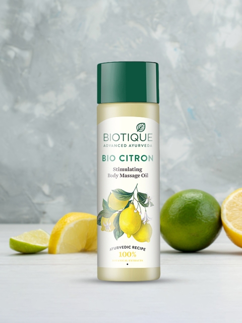 

Biotique Unisex Bio Citron Stimulating Body Massage Oil 200 ml, Off white