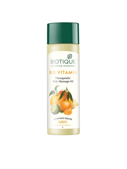 

Biotique Unisex Vitamin Therapeutic Body Massage Oil 200 ml, White