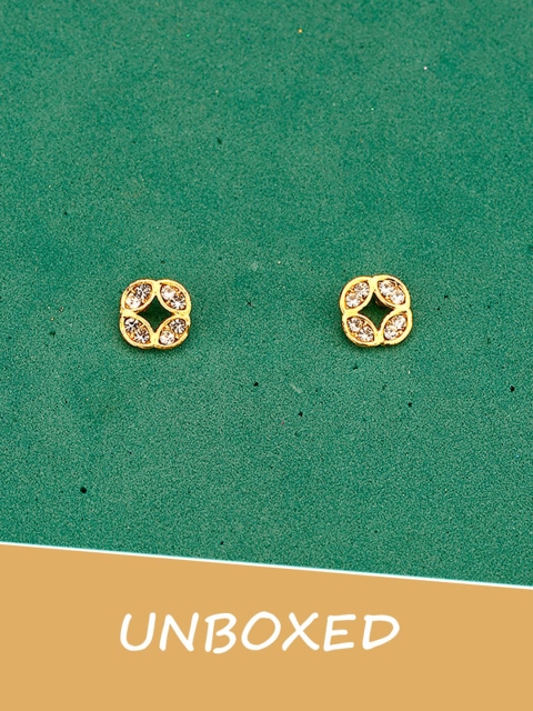 

Voylla Gold-Toned Contemporary Studs Earrings