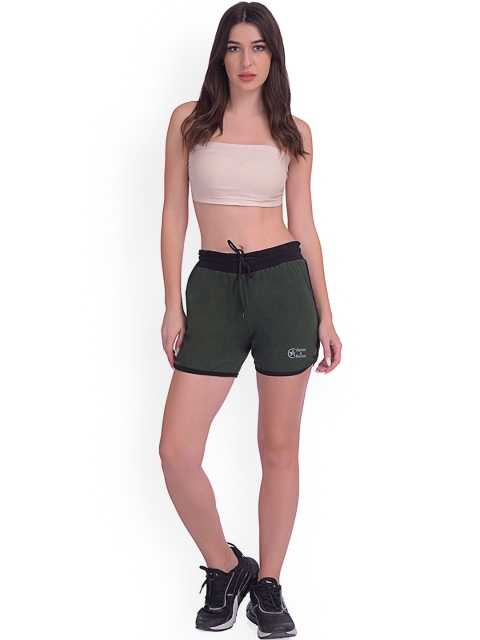 

Apraa & Parma Women Green Low-Rise Training or Gym Sports Shorts