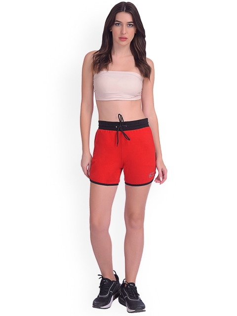 

Apraa & Parma Women Red Low-Rise Training or Gym Shorts